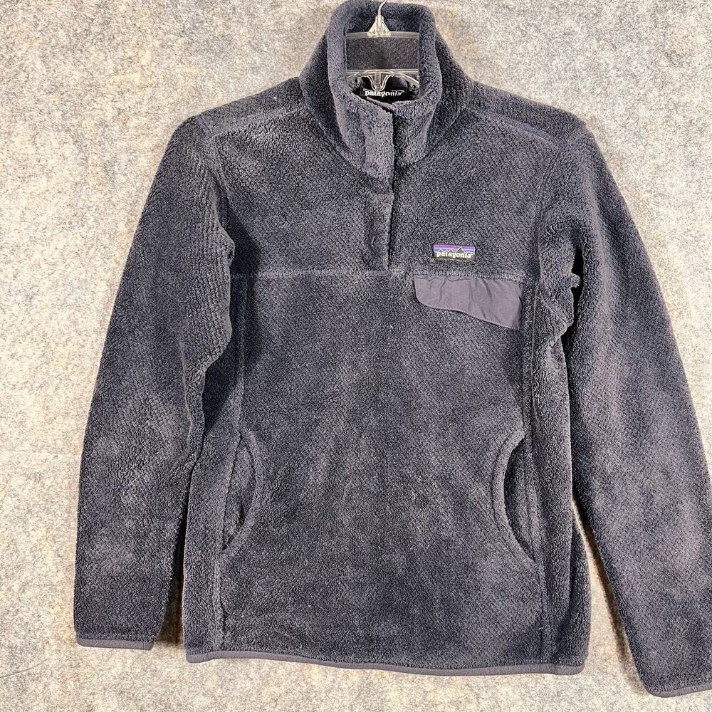 Patagonia 1/4 Snap‎ Fleece Pull Over Sweatshirt Jacket Blue Medium Polar Tec